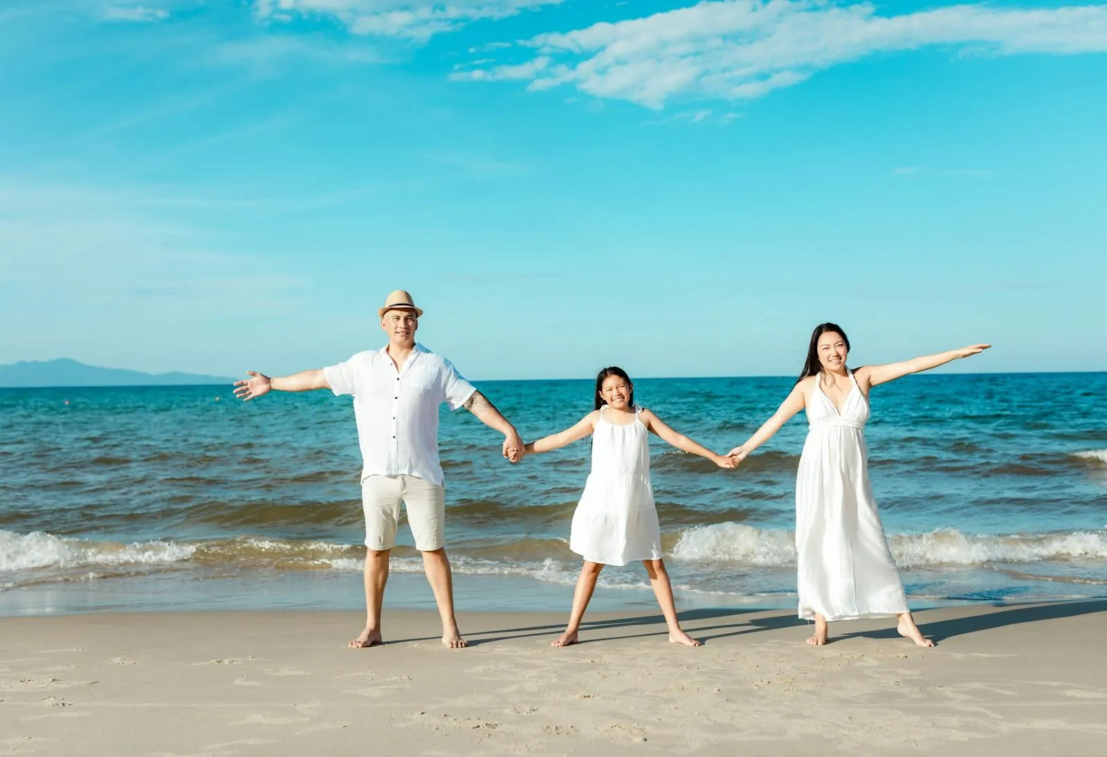 A family enjoying a Costa Rican beach